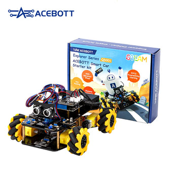 ACEBOTT ACEBOTT ESP32 4WD Mecanum Wheel Camera WiFi STEM STEAM Programming Smart Robot Car kit for Arduino