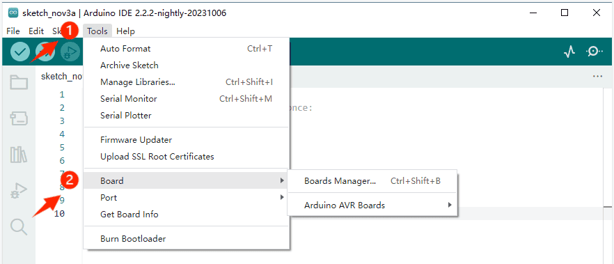 Install the esp32 plugin 1