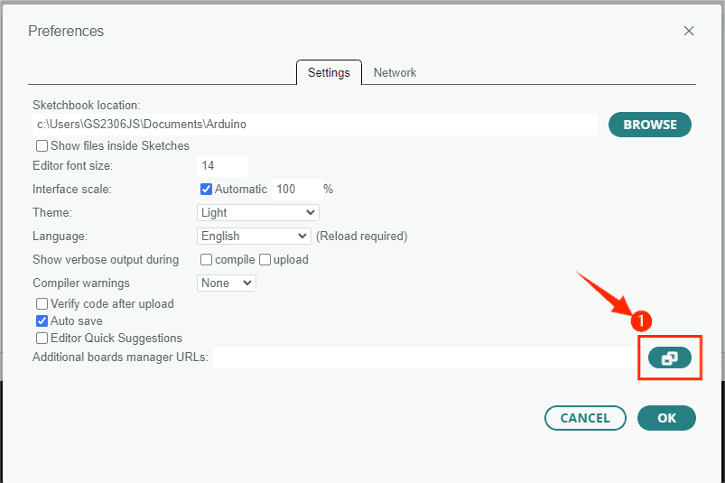 Install the esp32 plugin 3