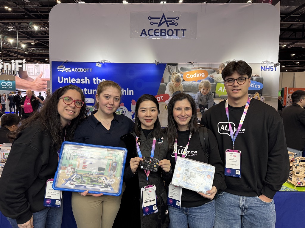 A group photo of the acebott team with clients in the education sector