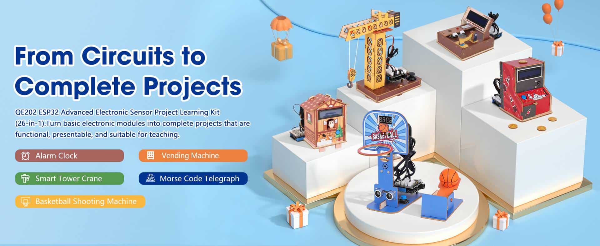 Qe202 esp32 advanced sensor kit product details