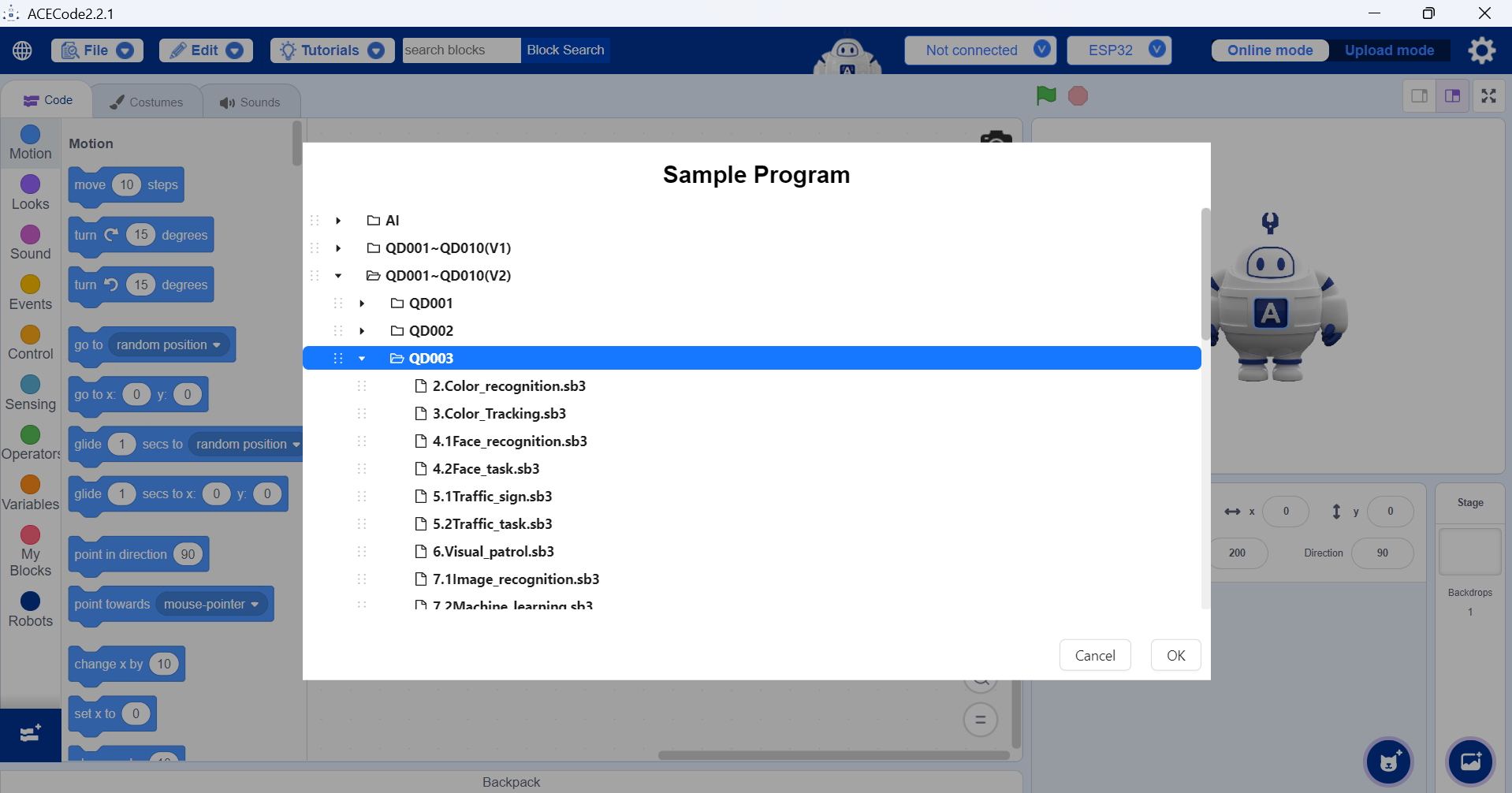 Programming Interface Display