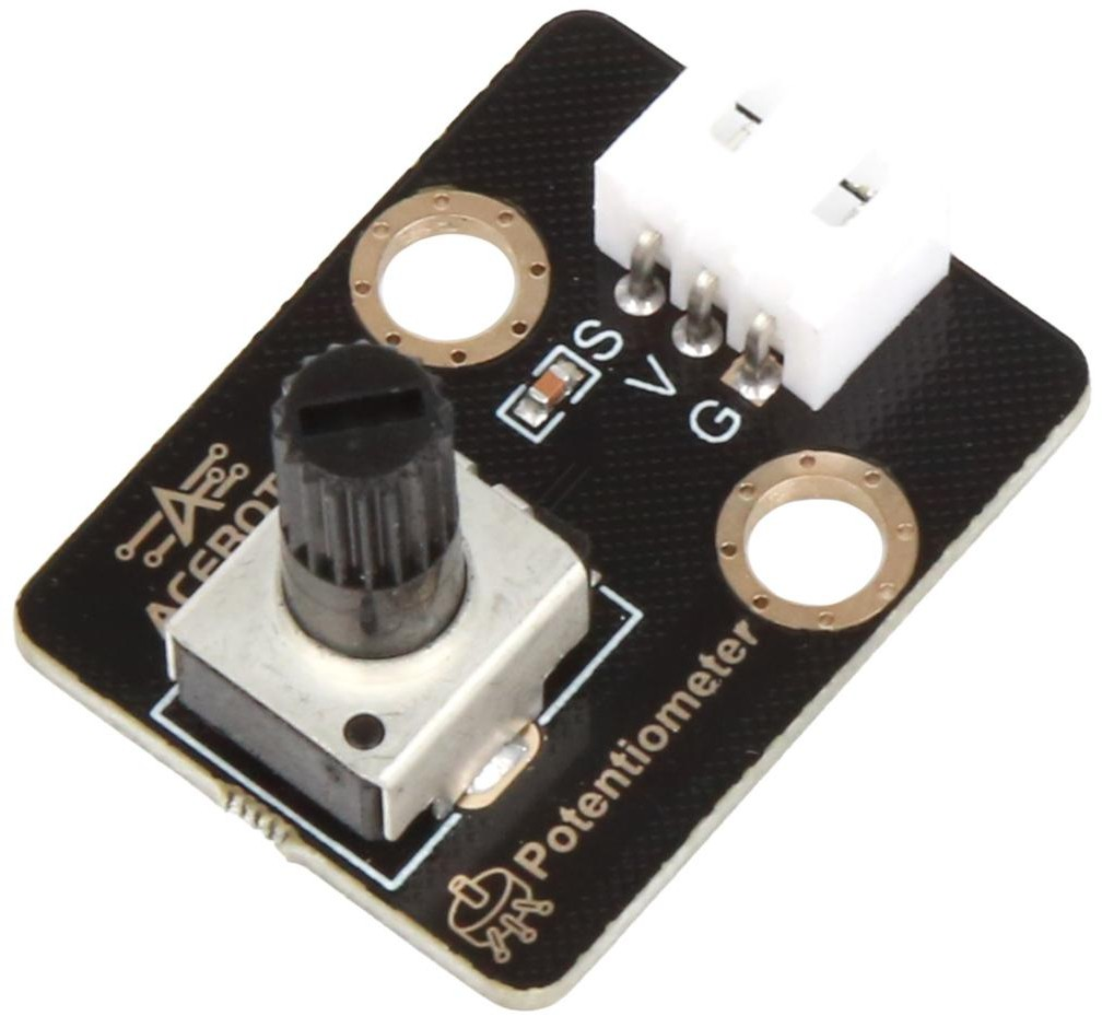 1 ACEBOTT QB115 potentiometer module with rotary knob and three pin connector