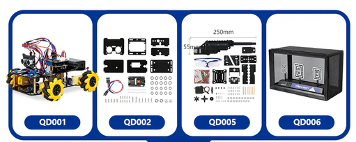 ACEBOTT QD001, QD002 camera, QD005 water launcher and QD006 smart scoring target expansion pack overview